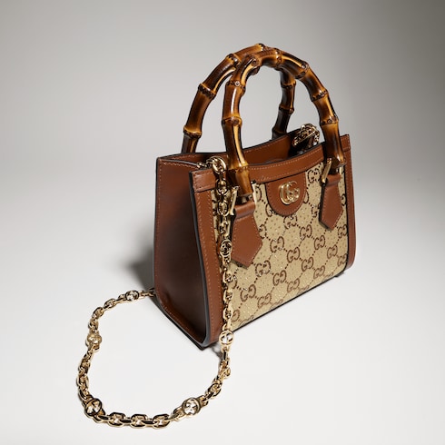 Kleiner Gucci Diana Shopper mit Kristallen
