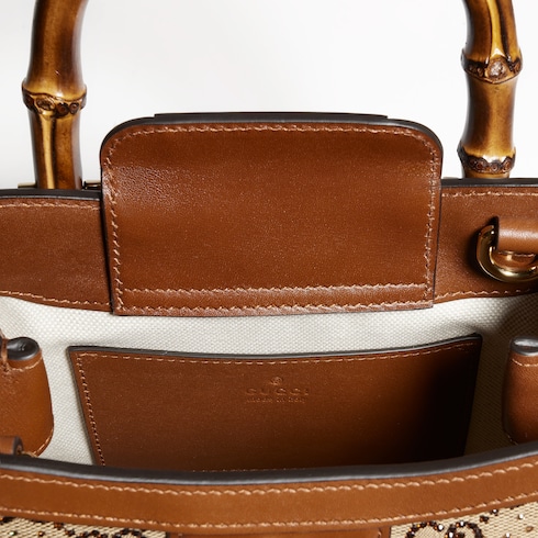 Gucci Diana crystals small tote bag