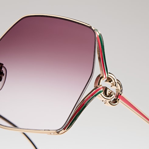 グッチ アイウェアオーバーサイズ スクエア サングラス | GUCCI® JP