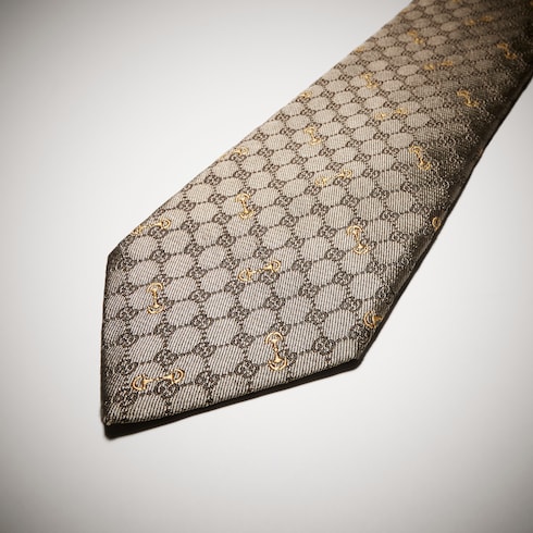 Cravate en jacquard de soie GG