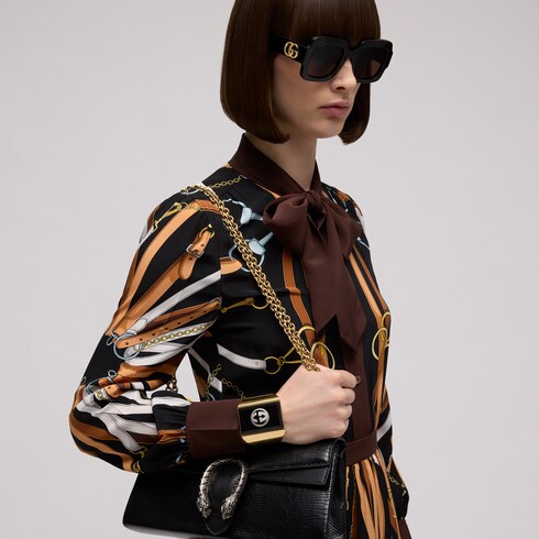 Square-frame Double G sunglasses