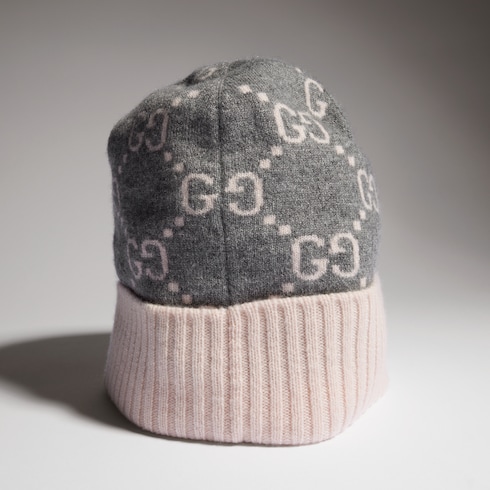 Bonnet en jacquard de cachemire GG
