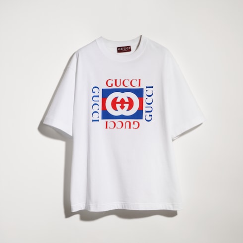 تي شيرت من قطن جيرسي مع طبعة Gucci