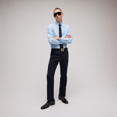 Cotton twill pant with Web detail