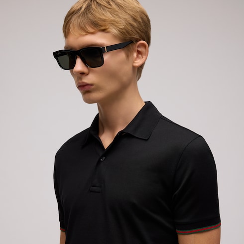 Rectangular frame sunglasses
