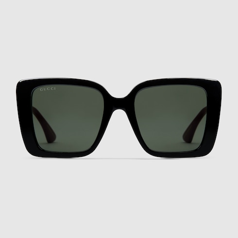 GUCCI グッチ サングラス スクエア ブラック GG0404S Square frame sunglasses in black | GUCCI® US