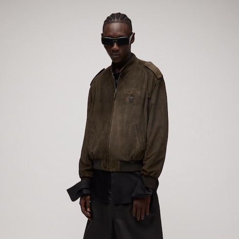 Chaqueta bomber de ante suave