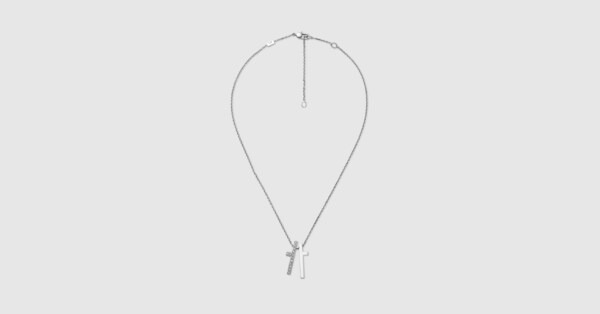 gucci split cross necklace
