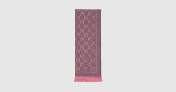 Sciarpa in lana GG in lana grafite | GUCCI® IT