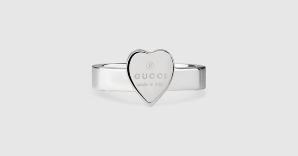 GUCCI　グッチ　ハート　クレスト　シルバー　リング　925　刻印９ GUCCI グッチ ハート クレスト シルバー リング 925 刻印9 GUCCI 9号