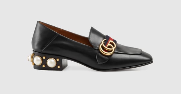 gucci high heeled loafers