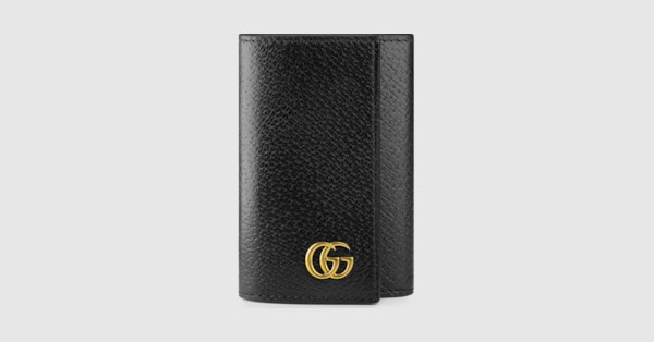 GGマーモント〕 レザー キーケースブラック レザー | GUCCI® JP