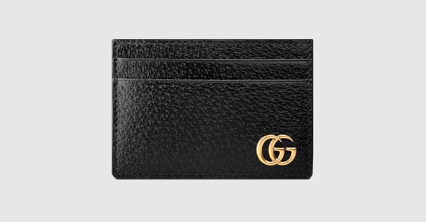 GUCCI　マネークリップ　マーモント　レザー 黒 ゴールドロゴ GUCCI マネークリップ マーモント レザー 黒 ゴールドロゴ GG