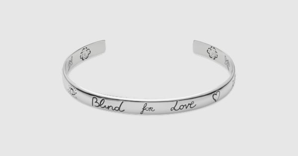 Blind For Love' bracelet in silver