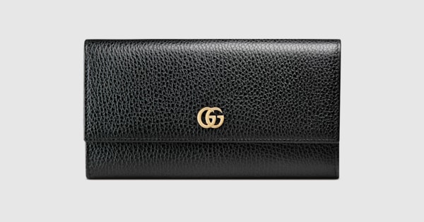 GG Marmont continental wallet in black leather | GUCCI® US