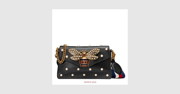 gucci pearl bag black