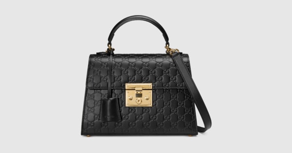 padlock small gucci signature top handle bag