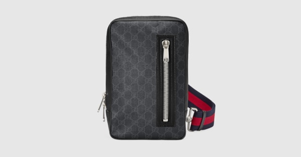 Gucci GG Black sling backpack. 3