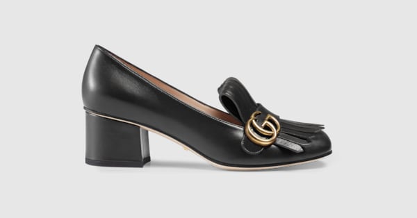 gucci block heel pump