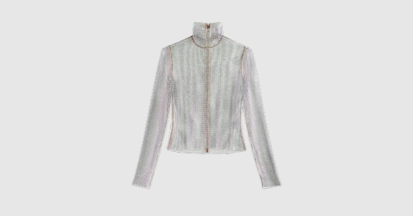 Crystal net top in crystal net | GUCCI® AE