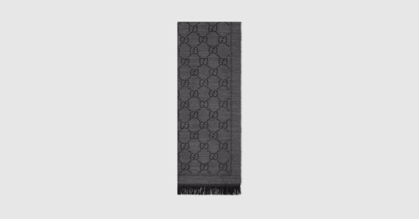 GG wool scarf in grey | GUCCI® US