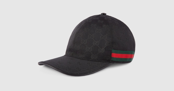 Black Original GG Canvas Baseball Hat 