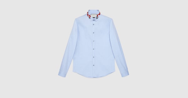 white gucci snake shirt