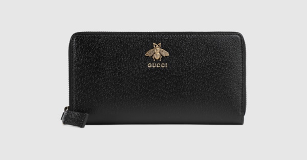 Gucci Animalier Bee Embroidered Pouch Clutch Bag