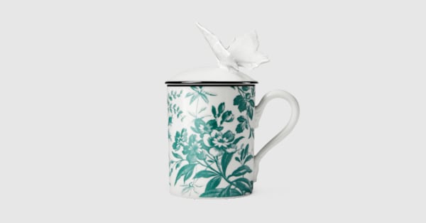Taza Grande con Mariposa Herbarium en Herbarium verde GUCCI® ES