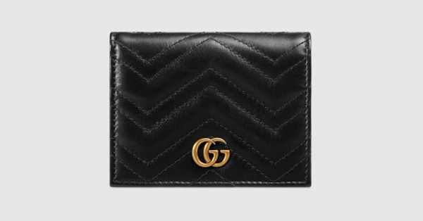 GG Marmont small wallet in black leather | GUCCI® CA