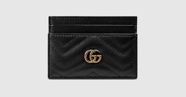 GGマーモント〕カードケースブラック レザー | GUCCI® JP