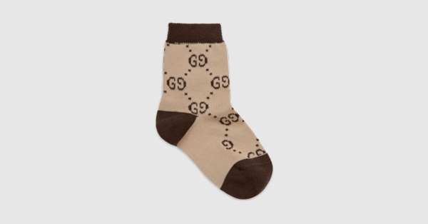 GUCCI 新品未使用ベビー スタイ ベビーソックス　クリスマスセット Baby GG socks in beige/brown cotton | GUCCI® US