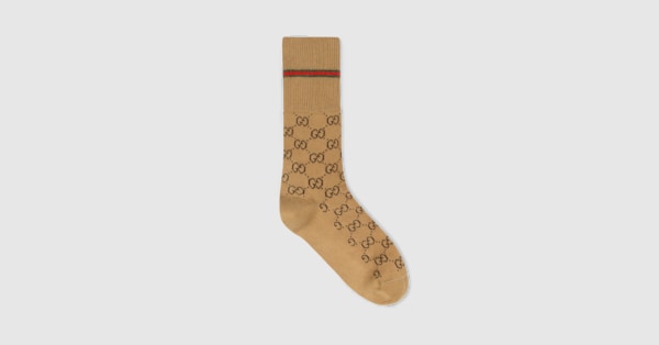超特価！！ GUCCI ベージュ GGパターン ソックス グッチ 小物ウェブ GGコットン ソックス | GUCCI® JP