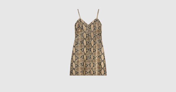 Gucci Brown Pleated Cocktail Dress