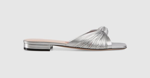 gucci silver sandals