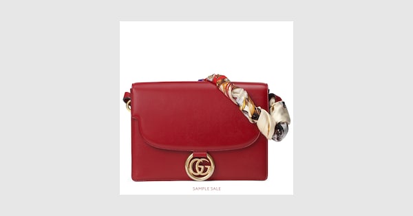 Red Leather Medium Shoulder Bag With Scarf Gucci Uk Red Leather Medium Shoulder Bag With Scarf Gucci Uk
