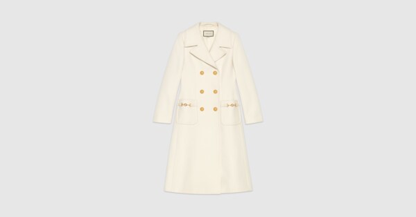 gucci white wool coat