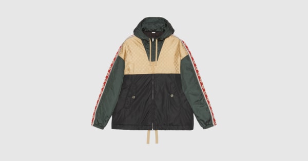 gucci jacquard nylon jacket