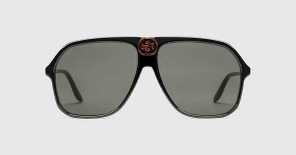 Sonnenbrille In Pilotenform Aus Azetat Gucci De