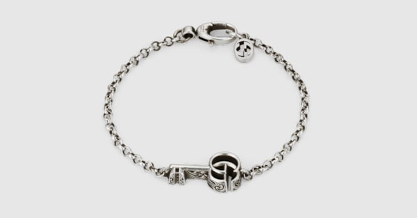 GG Marmont key charm bracelet in 925 sterling silver | GUCCI® US