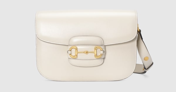 グッチ ホースビット 1955〕ミディアム ショルダーバッグ ・ホワイト