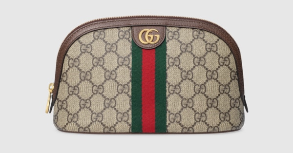 Ophidia GG Cosmetics Case in Beige - Gucci