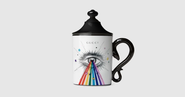 超希少♦️GUCCI♦️カップ&ソーサー　1客セット♦️ヴィンテージ♦️補償付 発送込 Gucci Multicolor Star Eye mug - 561691ZAE8L9061