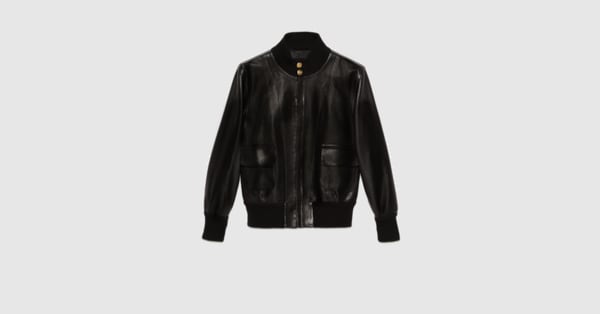 Gucci Leather bomber jacket. 5