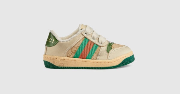グッチ GUCCI キッズ　スニーカー ⭐︎GUCCI グッチ キッズキャンバス生地スニーカーGG柄サイズ25