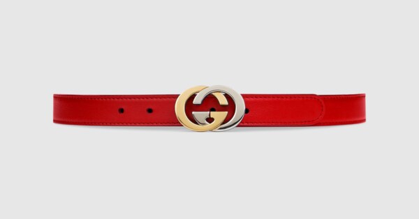 children's leather double g belt