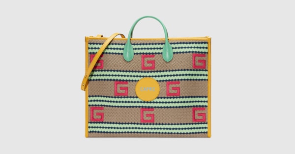 gucci yellow tote bag