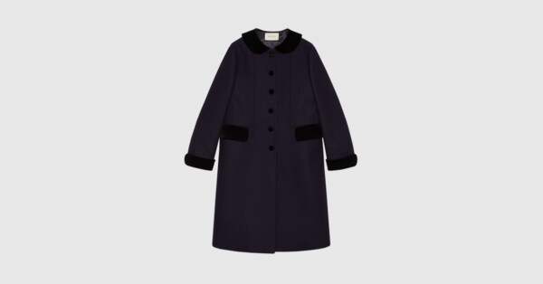 Gucci Wool coat with velvet details. 5