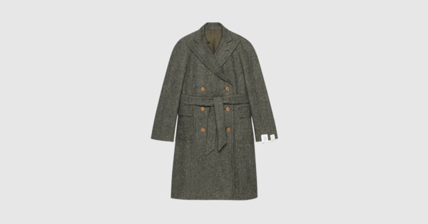 Gucci Herringbone wool coat. 5