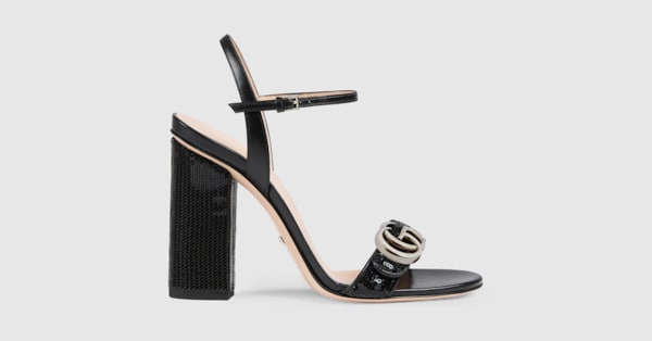 black gucci sandal heels